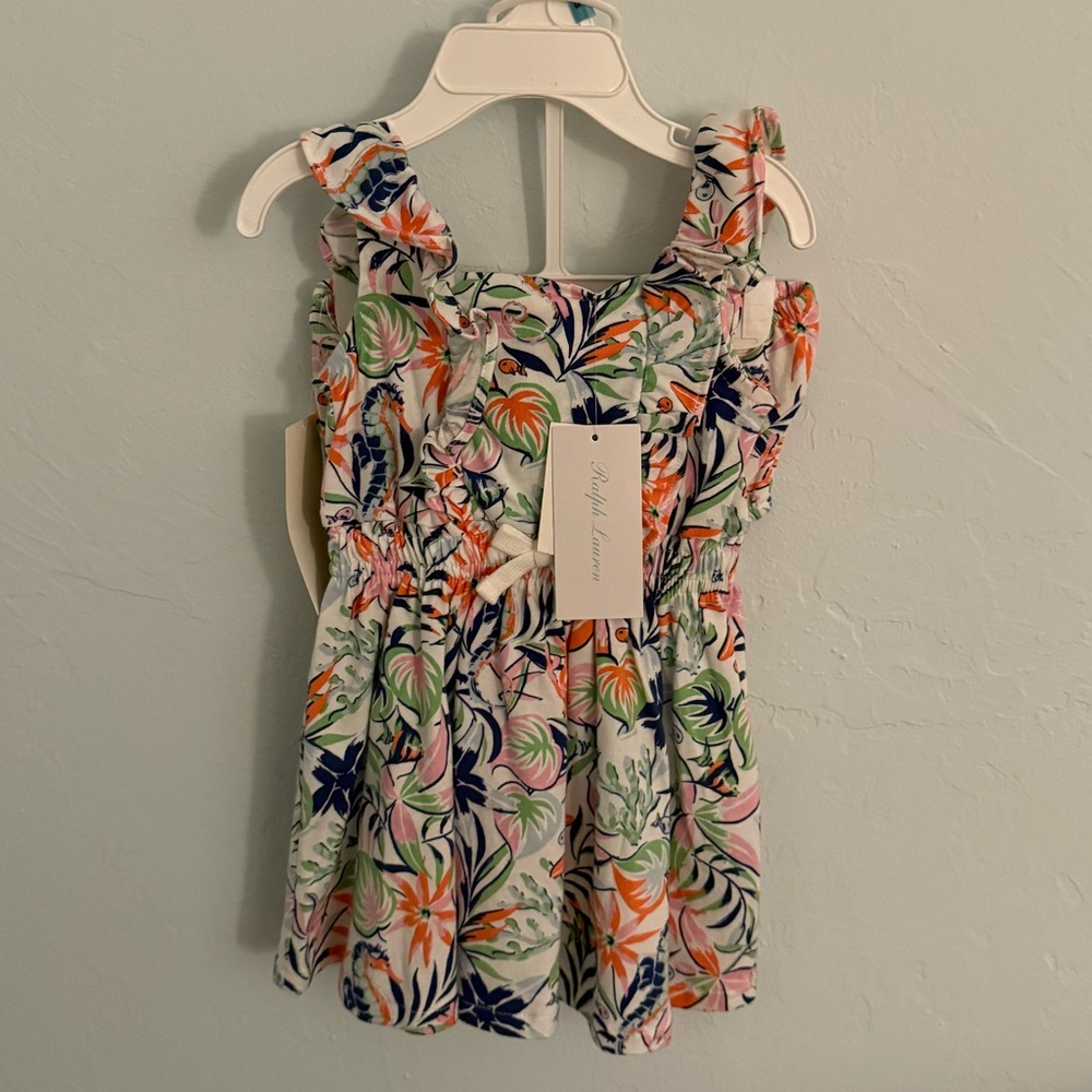NWT Ralph Lauren 6M Baby Dress Tropical Print